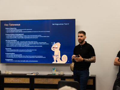 Kane Tyler Smith hosting a Smartfix toolbox meeting