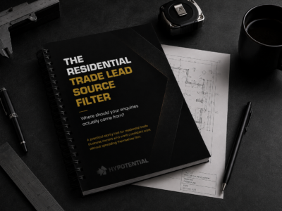 Hypotential resource. The residential trade lead source filter