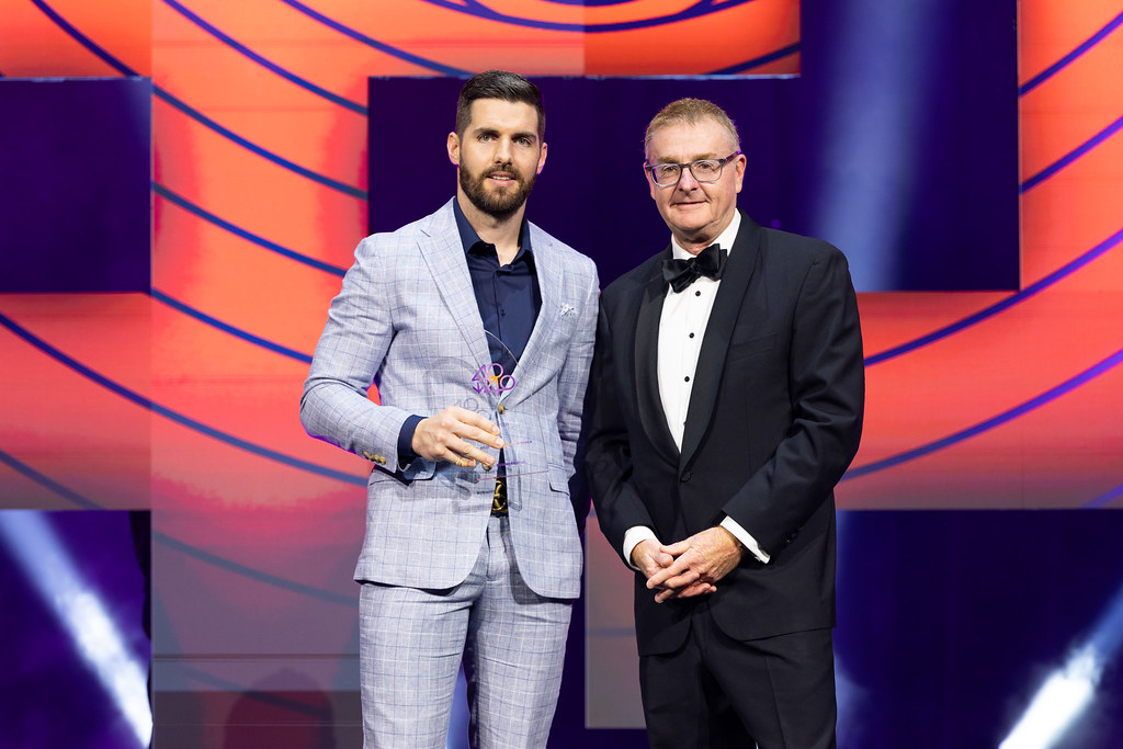 Kane Tyler Smith receiving his 2026 40under40 Award from Business News